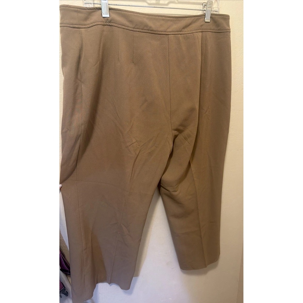 Coldwater Creek Women's Cropped Pull On Pants Size 14 Tan Stretch Career Casual - Picture 4 of 5